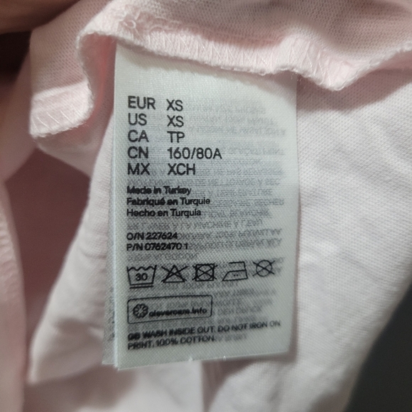 H&M Mickey Mouse Pink T Shirt XS - Picture 5 of 6